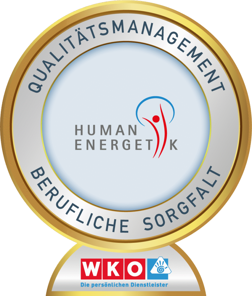Qualitätssiegel berufliche Sorgfalt der Berufsgruppe Humanenergetik in der WKO.